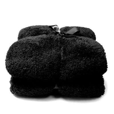 Unique Living Unique Living Teddy plaid 150x200cm black