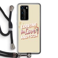 Pizza is the answer: Huawei P40 Pro Transparant Hoesje met koord