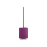 MSV Shine Toilet/wc-borstel houder - keramiek/metaal - paars - 38 cm - Toiletborstels