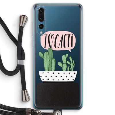 I love cacti: Huawei P20 Pro Transparant Hoesje met koord