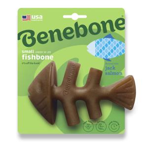 Benebone Fishbone nylon kauwspeelgoed hond (zalmsmaak) S