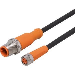 ifm Electronic EVC241 Verbindingskabel Aantal polen (sensoren): 4, 4 Stekker, recht, Bus, recht 0.6 m 1 stuk(s)