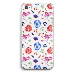 Bloemetjes: iPhone 5 / 5S / SE Transparant Hoesje