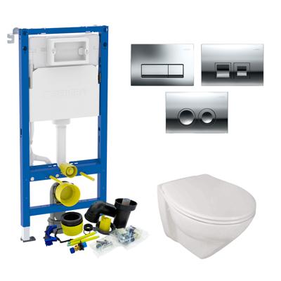 Geberit UP100 Toiletset set72 Sanindusa Plus met Delta Drukplaat