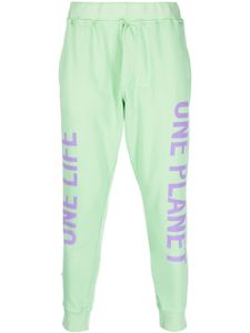 DSQUARED2 pantalon de jogging en coton à slogan imprimé - Vert