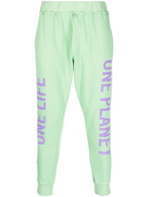 DSQUARED2 pantalon de jogging à slogan imprimé - Vert