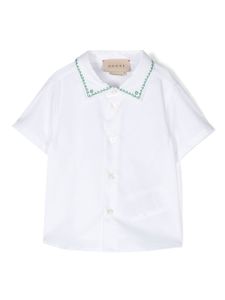 Gucci Kids chemise à broderies - Blanc