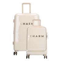 Charm London Capetown Hardcase Kofferset - Middenmaat - Handbagage-Beige
