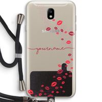 Kusjes: Samsung Galaxy J7 (2017) Transparant Hoesje met koord