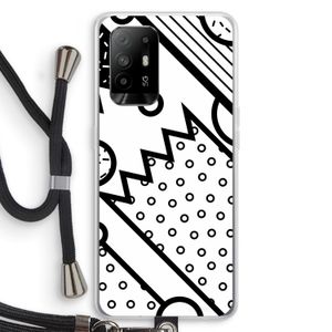 Pop Art #4: Oppo A95 5G Transparant Hoesje met koord