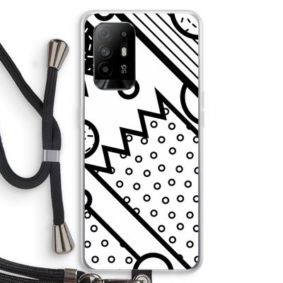 Pop Art #4: Oppo A95 5G Transparant Hoesje met koord