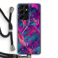 Pink Clouds: Samsung Galaxy S21 Ultra Transparant Hoesje met koord