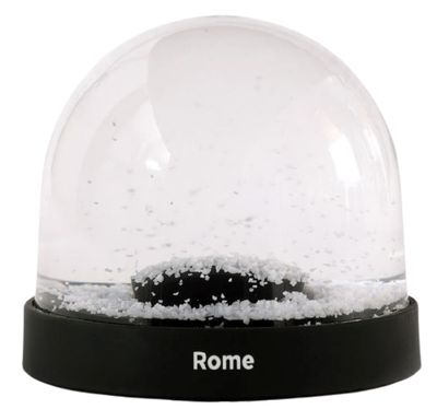 sneeuwbol City Icons Rome 8,7 x 8 cm glas zwart