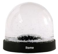 sneeuwbol City Icons Rome 8,7 x 8 cm glas zwart - thumbnail