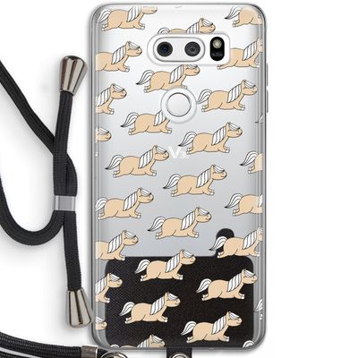 Ponys: LG V30 Transparant Hoesje met koord