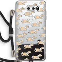 Ponys: LG V30 Transparant Hoesje met koord
