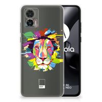 Motorola Edge 30 Neo Telefoonhoesje met Naam Lion Color