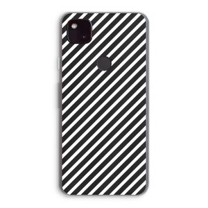 Strepen zwart-wit: Google Pixel 4a 5G Transparant Hoesje