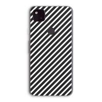 Strepen zwart-wit: Google Pixel 4a 5G Transparant Hoesje