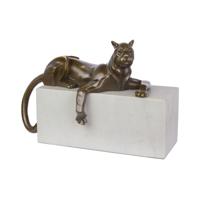 AN ART DECO BRONZE SCULPTURE OF A PANTHER