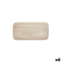 Snackdienblad Ariane Porous 28 x 14 cm Keramisch Beige (6 Stuks)