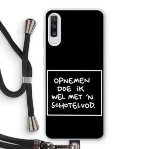 Schotelvod: Samsung Galaxy A70 Transparant Hoesje met koord