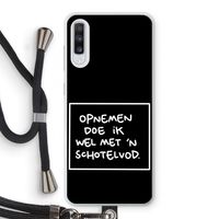 Schotelvod: Samsung Galaxy A70 Transparant Hoesje met koord