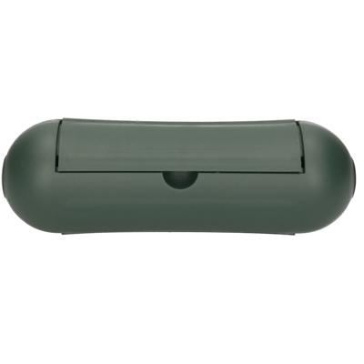 Veiligheid stekkersafe - groen - 21 x 7 x 7 cm - polypropyleen - stekker beschermdoos