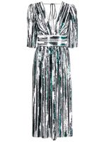 V:PM ATELIER robe brodée de sequins à empiècements - Blanc