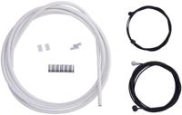 CONTEC Ct brake cable set stop++ steel fr+rear compl white