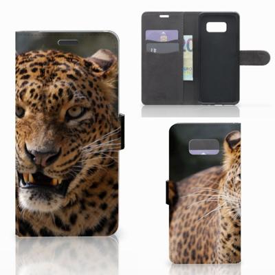 Samsung Galaxy S8 Plus | Telefoonhoesje | Met pasjeshouder | Luipaard