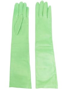 Maison Margiela gants en cuir à détails de coutures - Vert