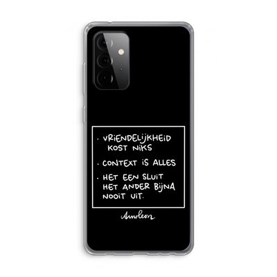 Mijn Motto's: Samsung Galaxy A72 Transparant Hoesje