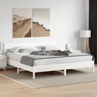 Bedframe zonder matras massief grenenhout wit 180x200 cm