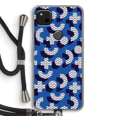 8-bit N°5: Pixel 4a Transparant Hoesje met koord