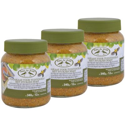 Pakket van 5x potten pindakaas voor vogels 340 gram