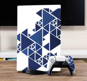 PS5 sticker Patroon van blauw