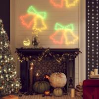 Kerstfiguur klokken met 72 LED's 50x56 cm
