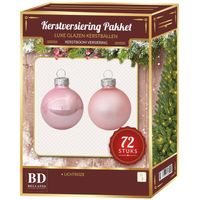 Roze kerstballen pakket 72-delig Christmas Sweet Pink Glass - Kerstbal - thumbnail