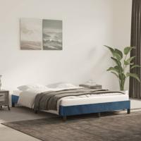 Bedframe zonder matras 140x190 cm fluweel donkerblauw - thumbnail