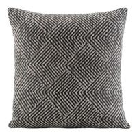 2e Halve Prijs Leen Bakker - Sierkussen Shanghai - Antraciet - 45x45 Cm - Polyester - Grijs