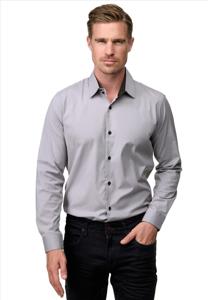 ItalianStyle - Jarley - Herenoverhemd - Grijs - Slimfitmodel