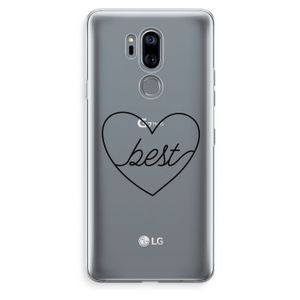 Best heart black: LG G7 Thinq Transparant Hoesje