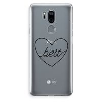 Best heart black: LG G7 Thinq Transparant Hoesje