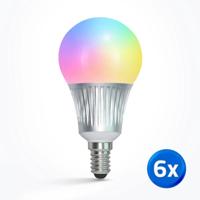 Wifi led lamp RGBWW 5w e14 fitting voordeelset van 6