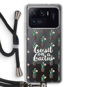 Cactus quote: Xiaomi Mi 11 Ultra Transparant Hoesje met koord