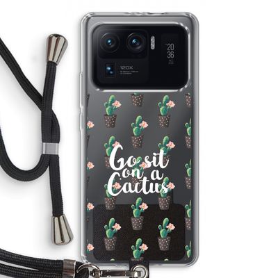 Cactus quote: Xiaomi Mi 11 Ultra Transparant Hoesje met koord