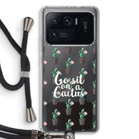 Cactus quote: Xiaomi Mi 11 Ultra Transparant Hoesje met koord