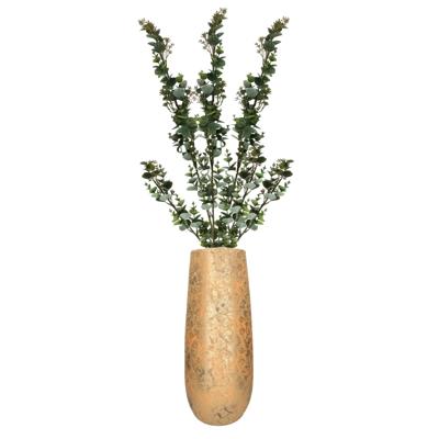 Kunstplant sierttakken Eucalyptus luxe - 3x - 119 cm - lichtgroen - bladgroen - decoratief