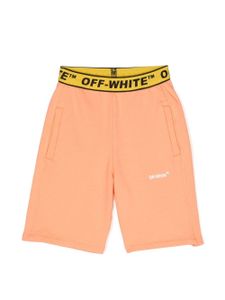 Off-White Kids short à taille à logo - Orange